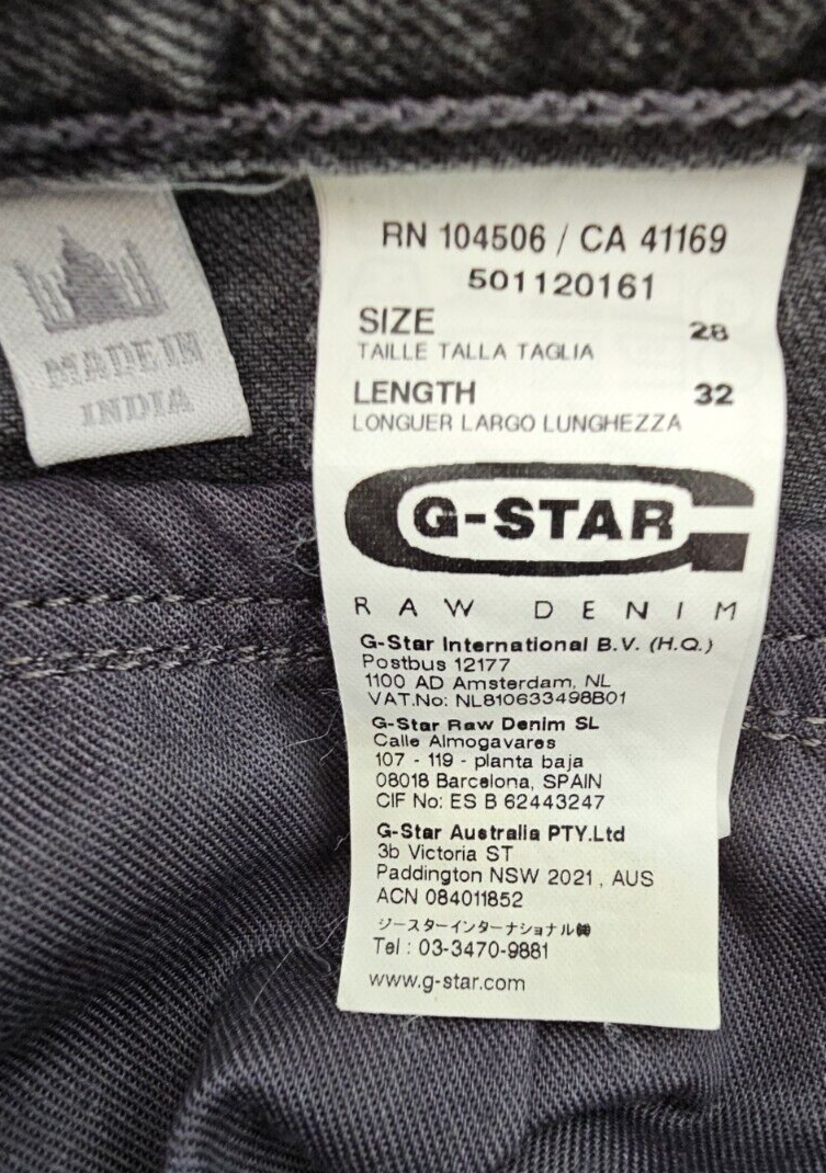 G-Star Blade Slim High Waisted Grey Denim Jeans Ladies Size 28 x 32