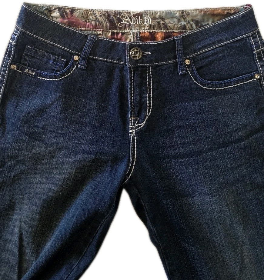 Adiktd Western Style Low Rise Bootcut Ladies Jeans Size 30" x 36"