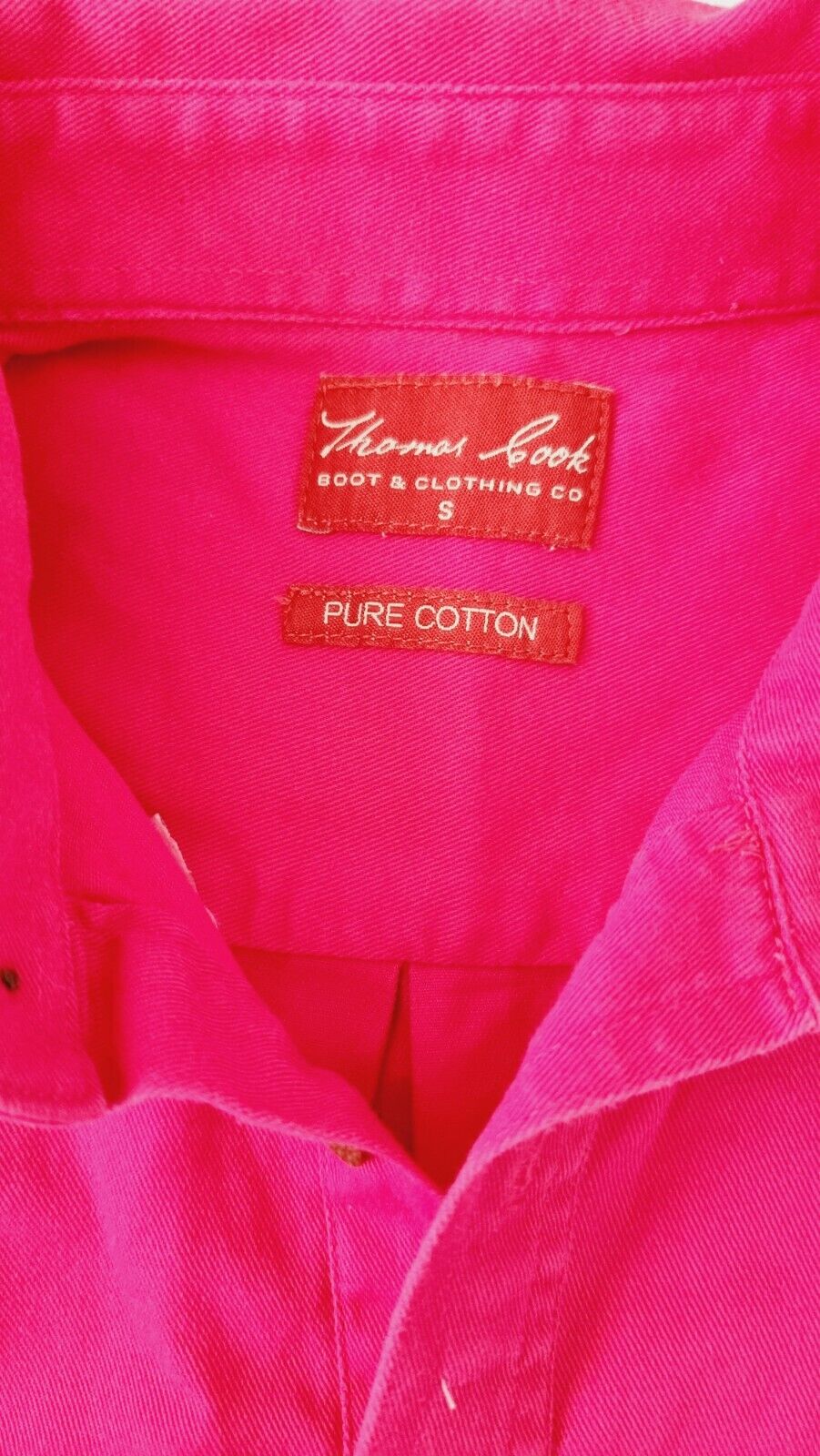 Thomas Cook Heavy Drill 1/2 Plkt L/S 2 Pocket Shirt Pink Mens Size S