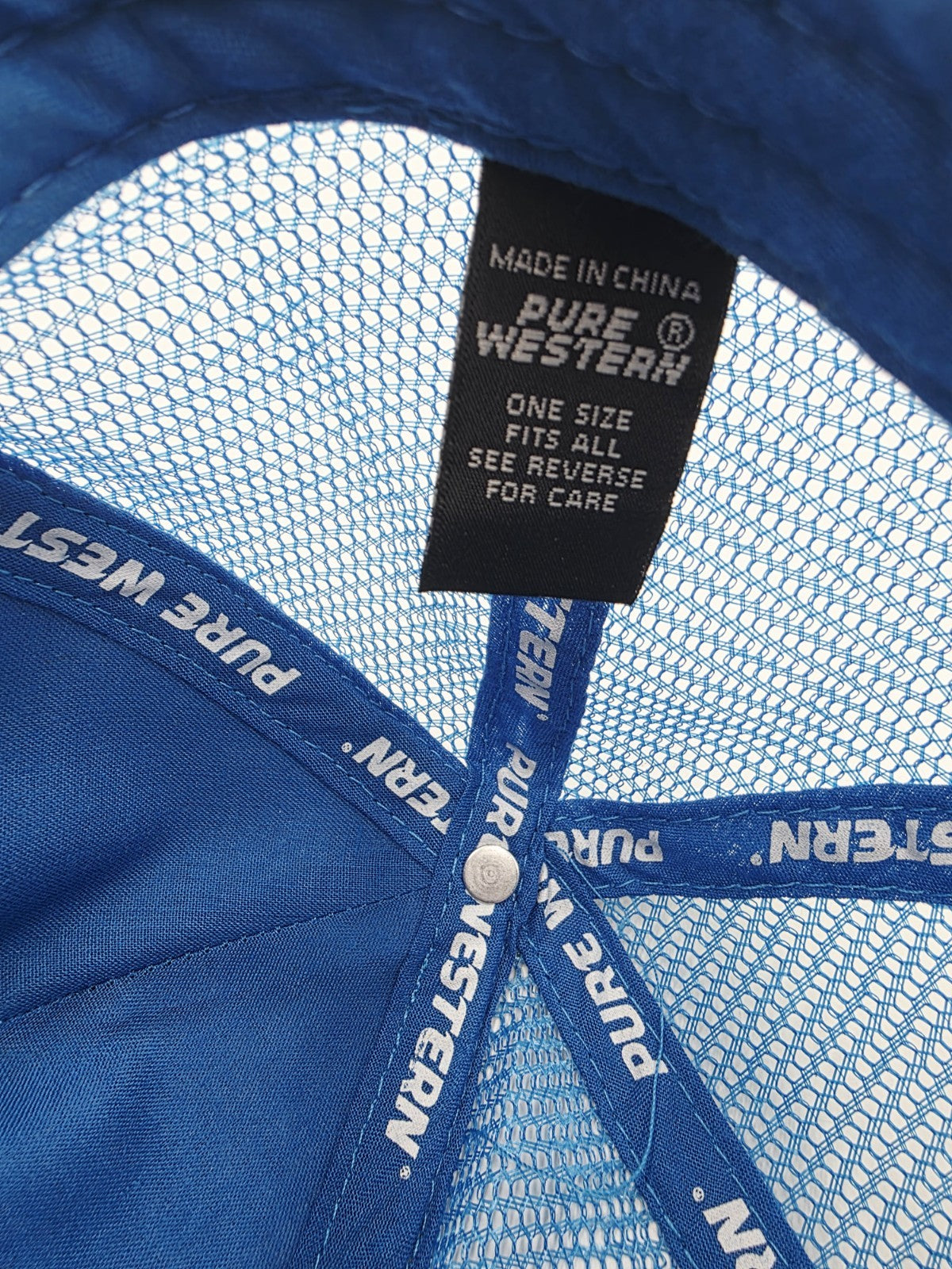 Pure Western Logo Design Truckers Cap Adjustable Strap