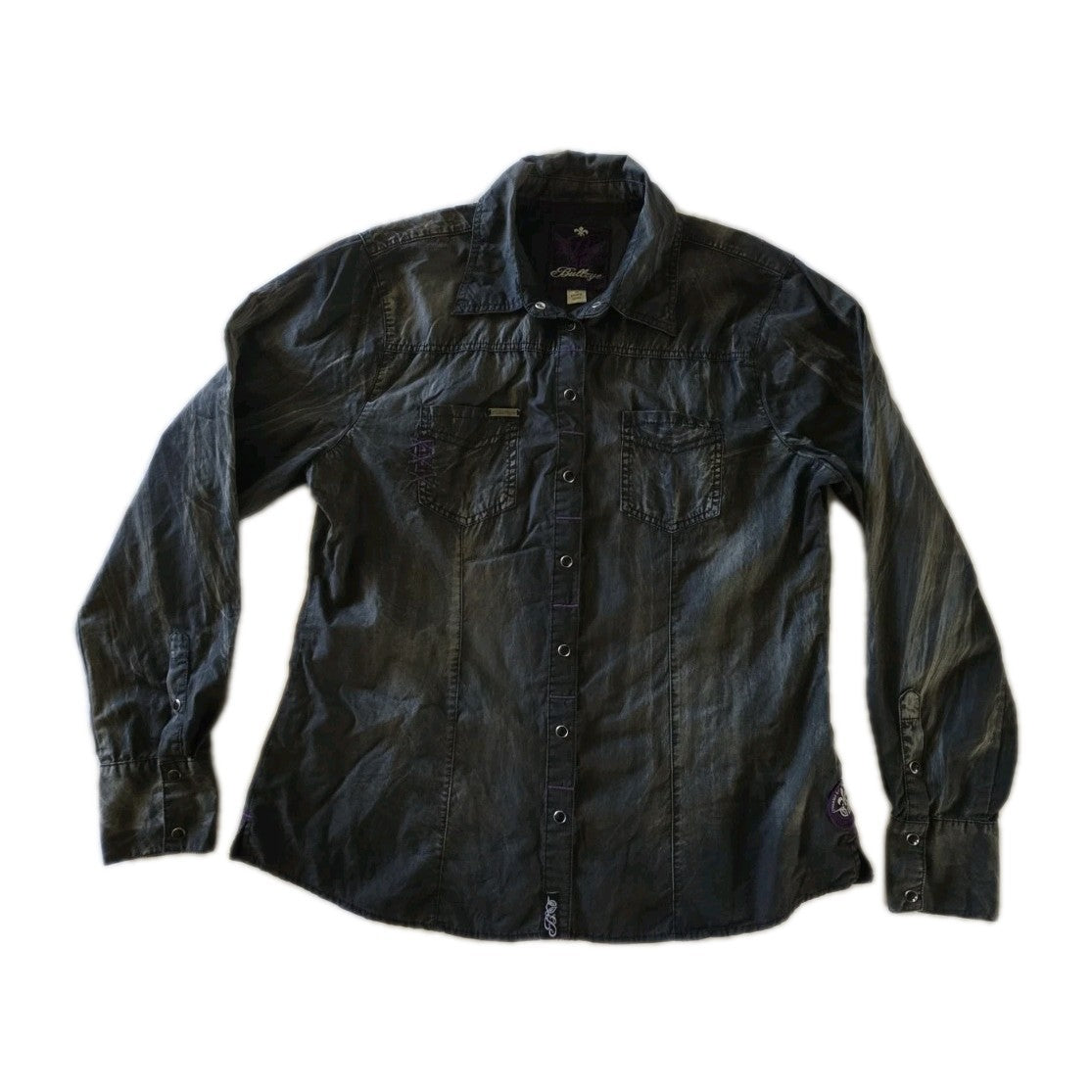 Bullzye Western Long Sleeve Shirt Ladies Size 16