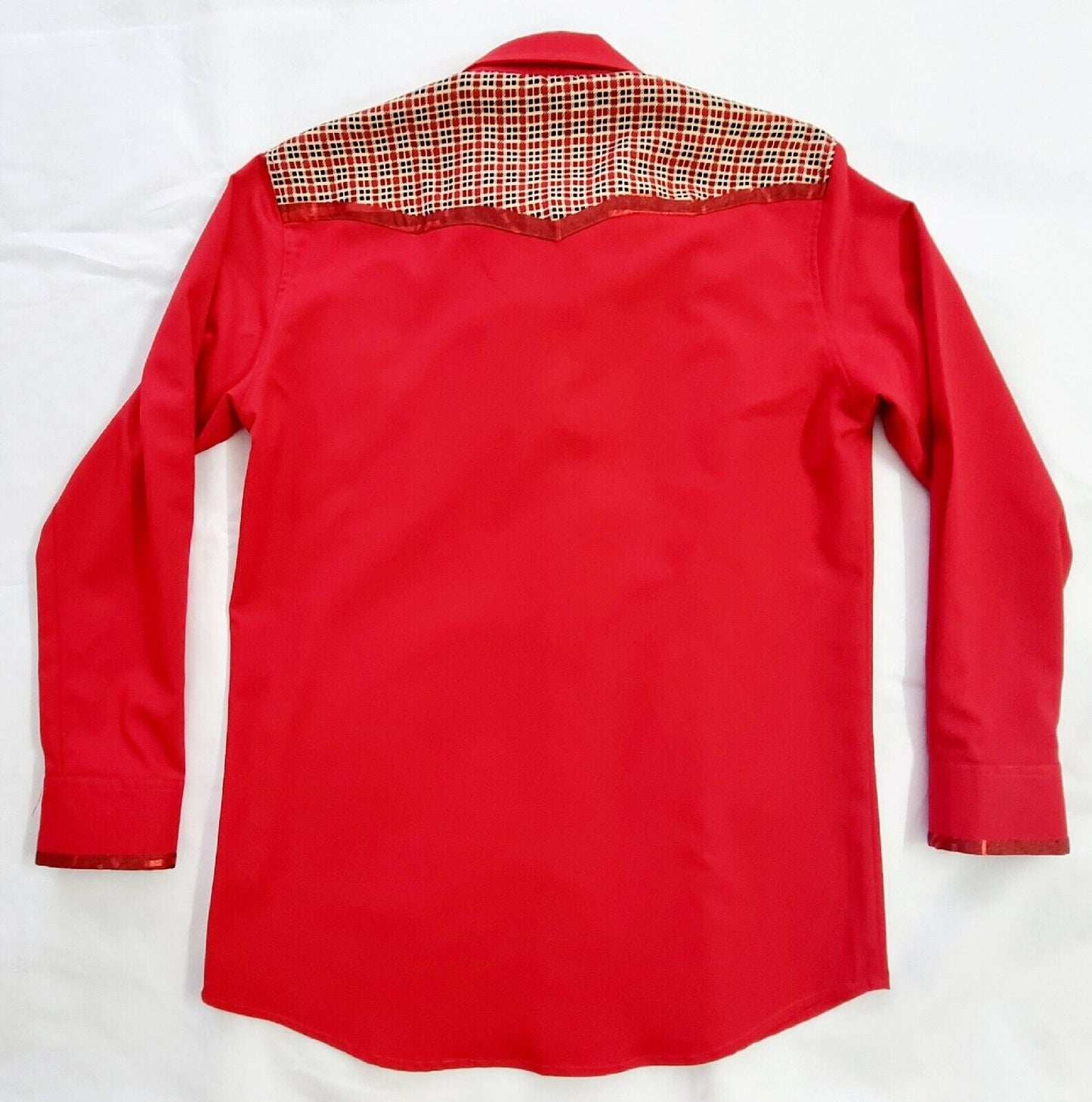 Bob Berg Gold Collection Western Derby Cowboy Shirt Hand Tailored Mens Size S/M