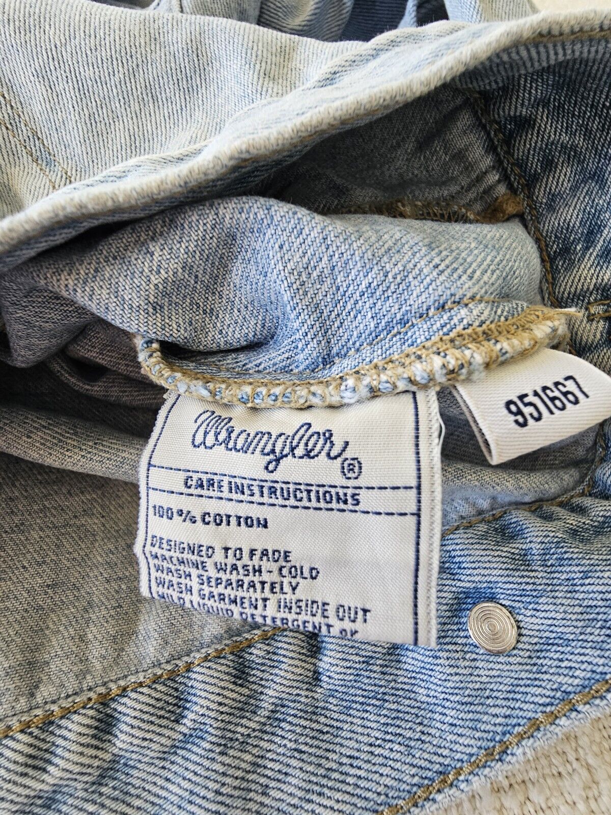 Wrangler Retro Denim Jacket Sky Blue Ladies Size 8