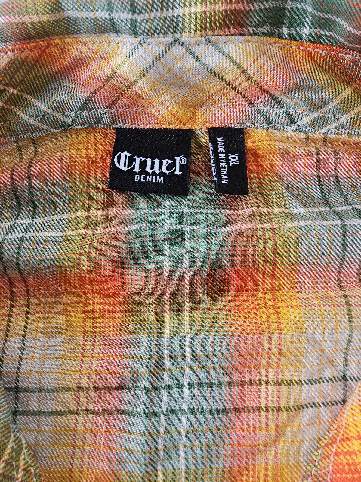 Cruel Girl Western Rodeo Plaid Shirt Ladies Size 2XL