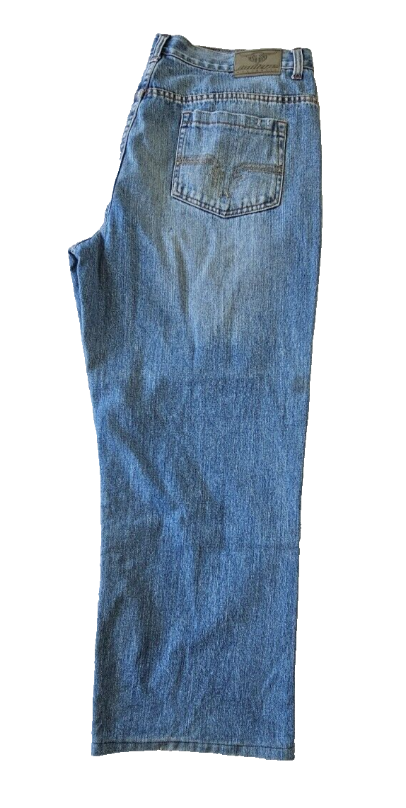 Bullzye Brando Relaxed Fit Mens Jeans Size 42x28