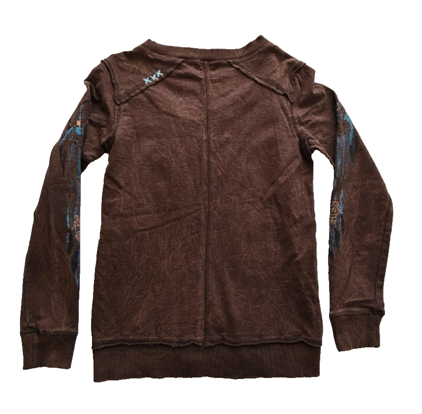 Cowgirl Tuff Western Never Give Up Jumper Ladies Size XS