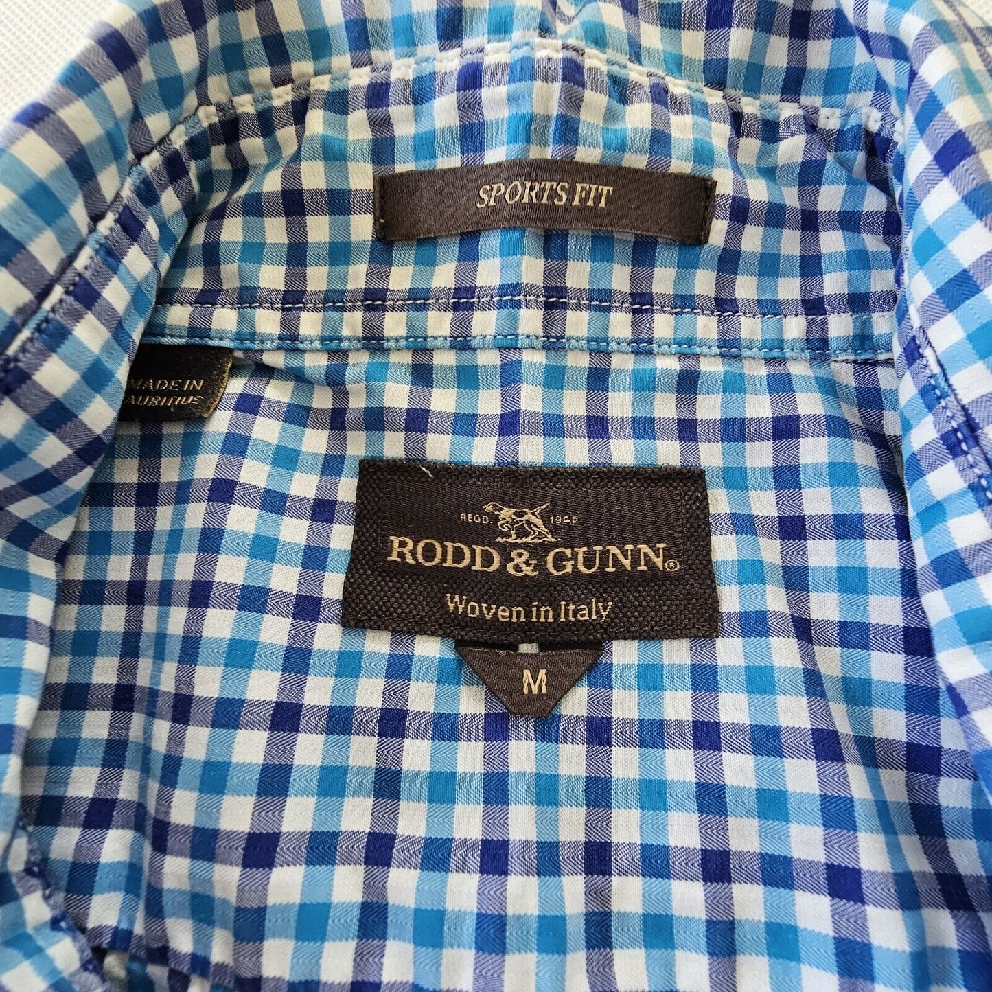 Rodd & Gunn Sports Fit Men's Long Sleeve Check Shirt Size M