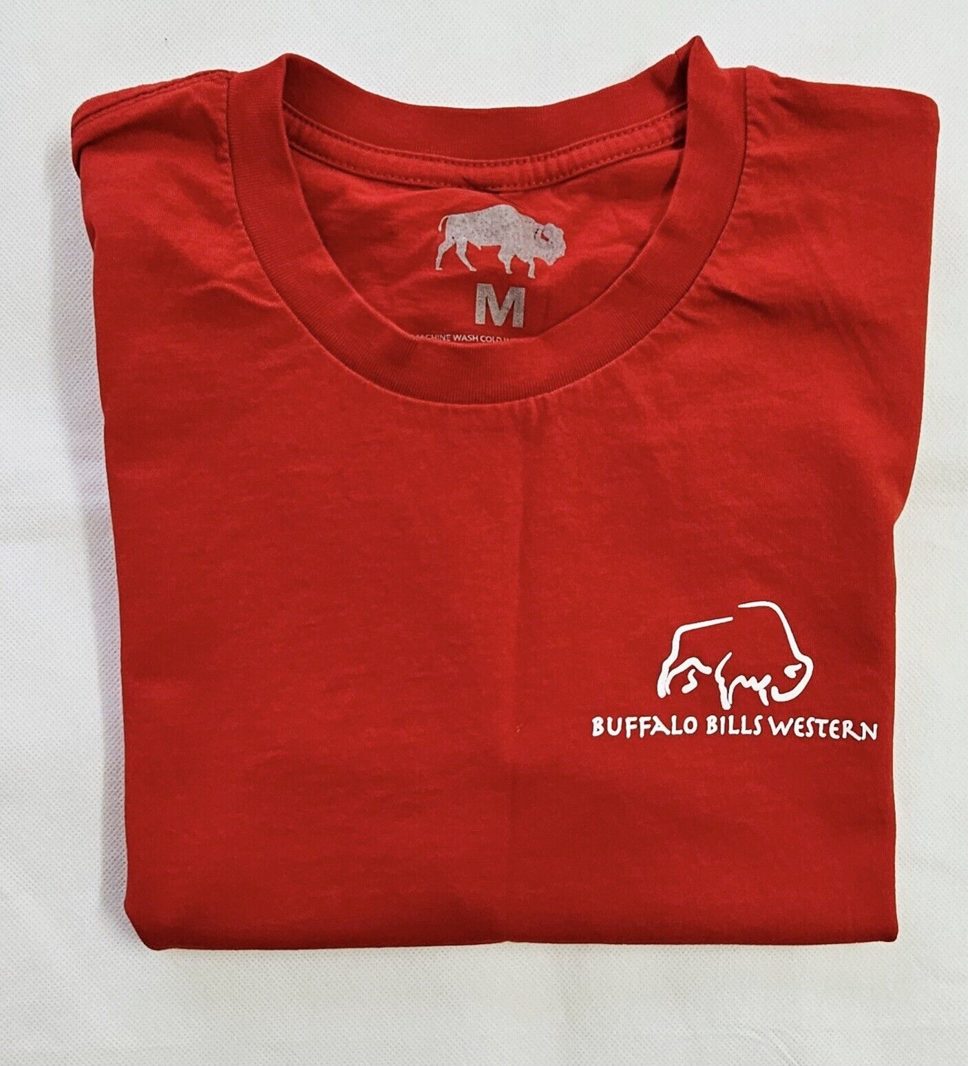 Buffalo Bills Western Store Red Logo Short Sleeve Tee Men's Size M