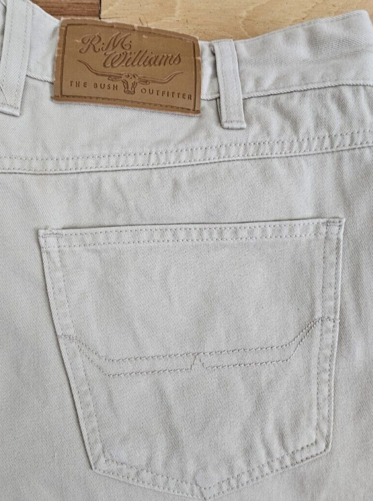R.M. Williams Bone Jeans Regular Fit Mens Size 35 x 28