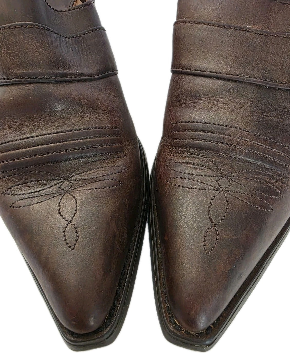 Ariat Western Mules Cowboy Pointed Toe Brown Slip-On Heel Women's Size 7B