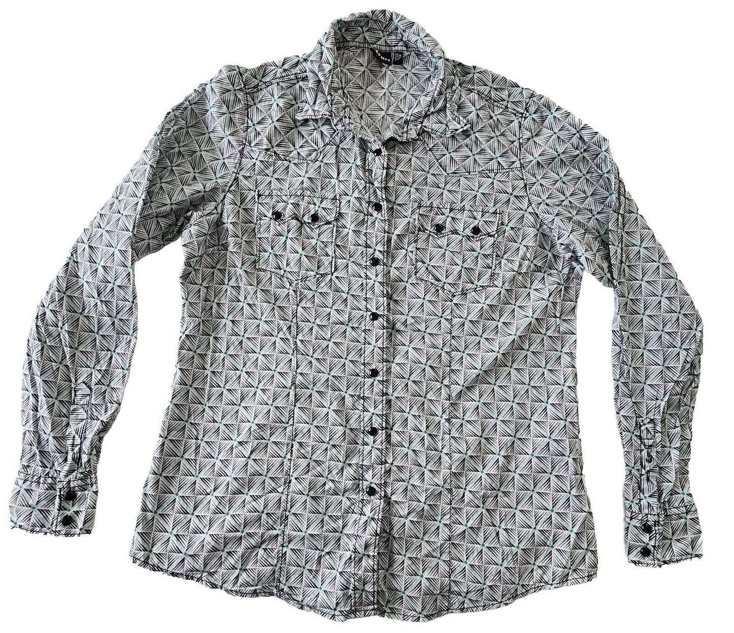 Cruel Girl Western Rodeo Geo Shirt Ladies Size XL