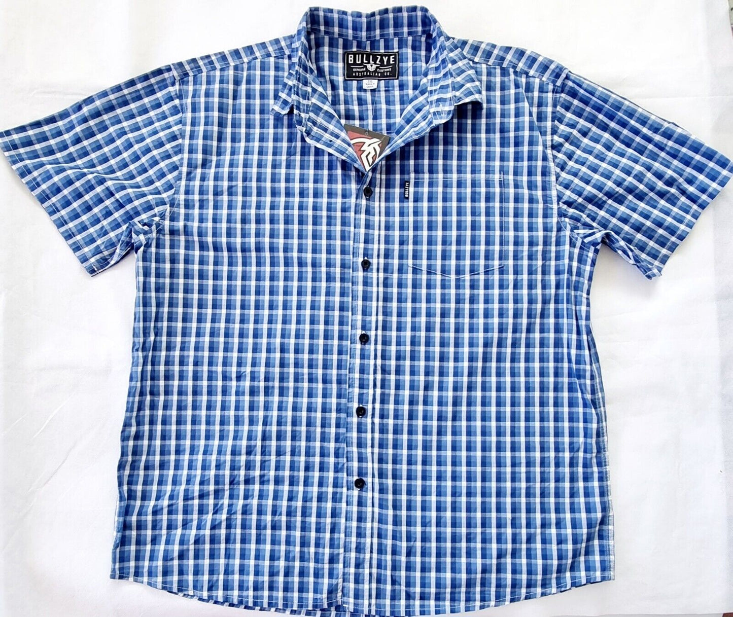 Bullzye Coal Train Short Sleeve Men's Shirt NEW Size 2XL RRP $69