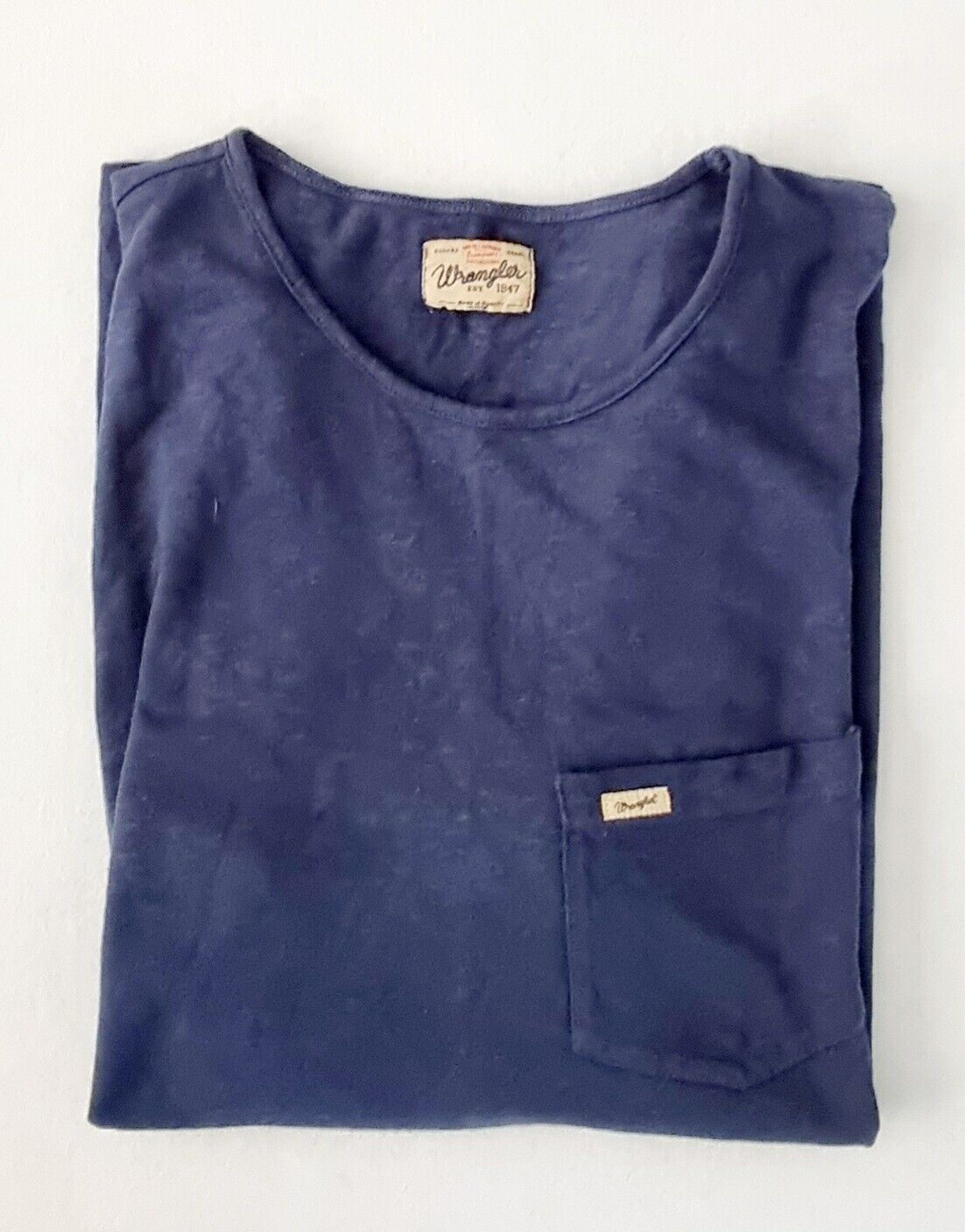Wrangler Rugged Goods Blue Short Sleeve T-Shirt Mens Size M