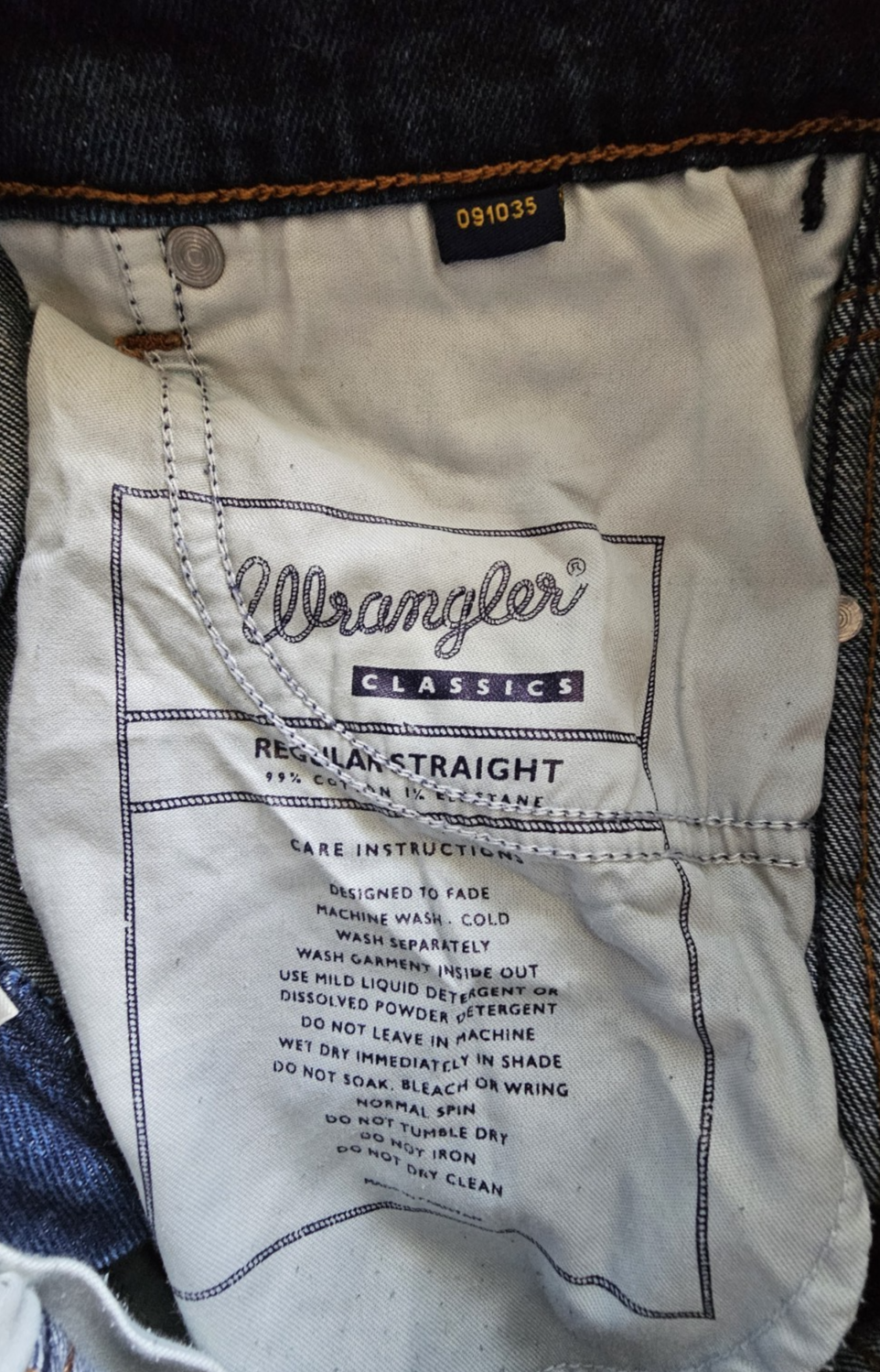 Wrangler Classic Straight Leg Jeans Mens Size 29" x 33"