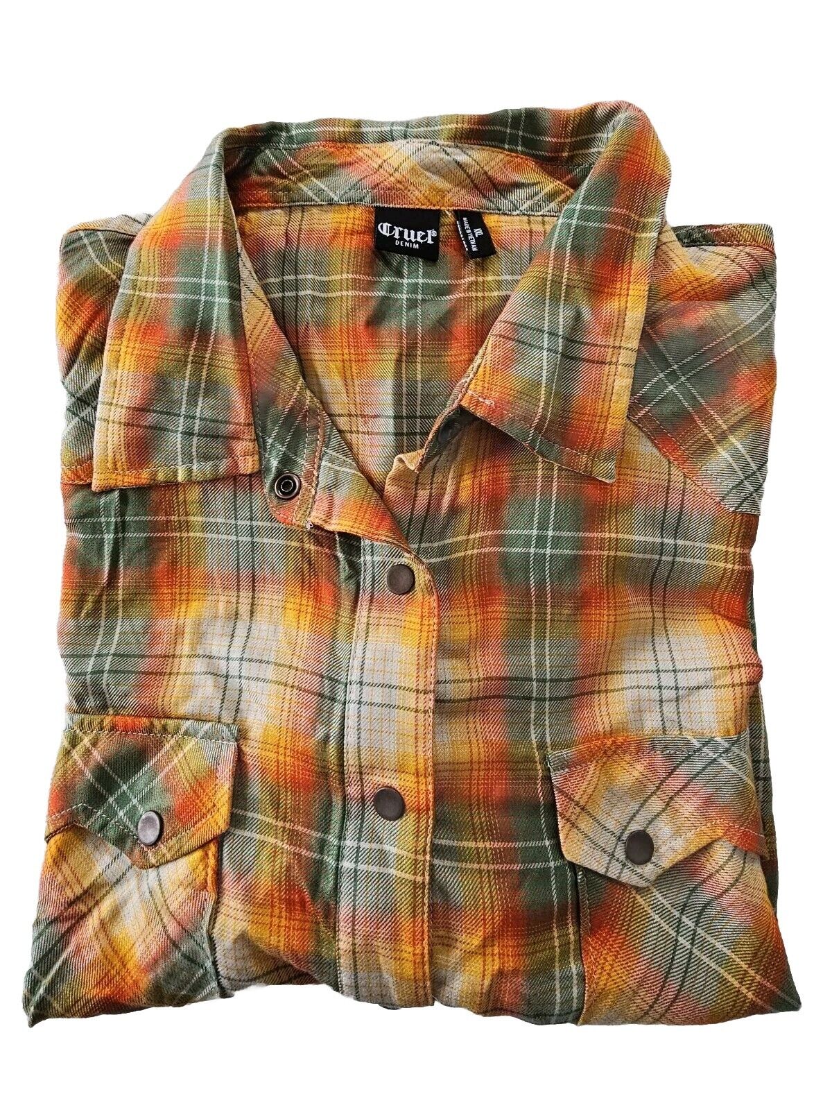 Cruel Girl Western Rodeo Plaid Shirt Ladies Size 2XL