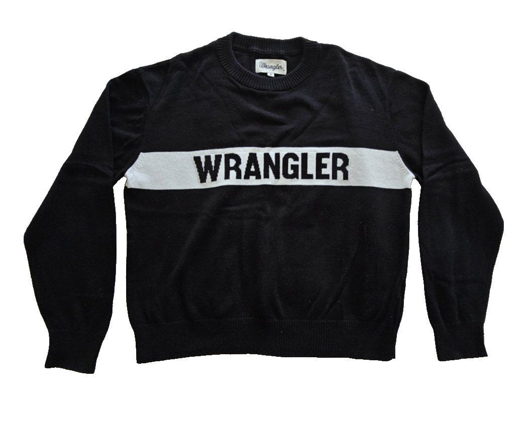 Wrangler Logo Ribbed Crop Jumper Ladies Size 8