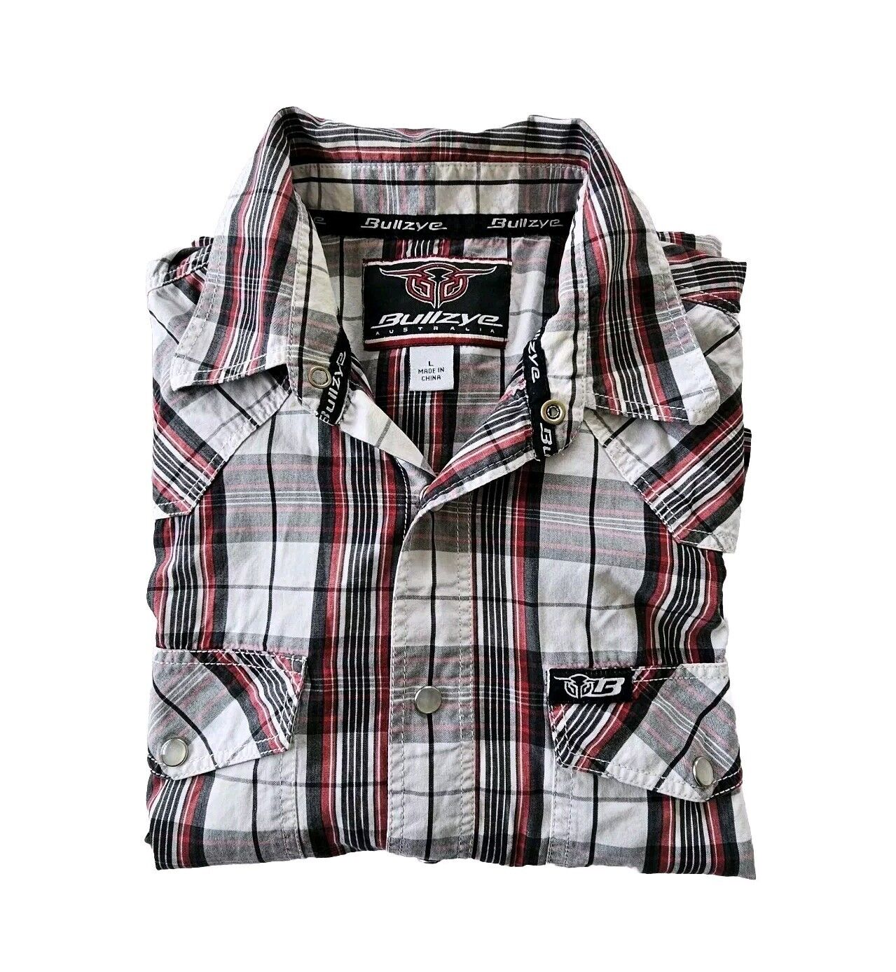 Bullzye Rodeo Short Sleeve Mens Shirt Size L
