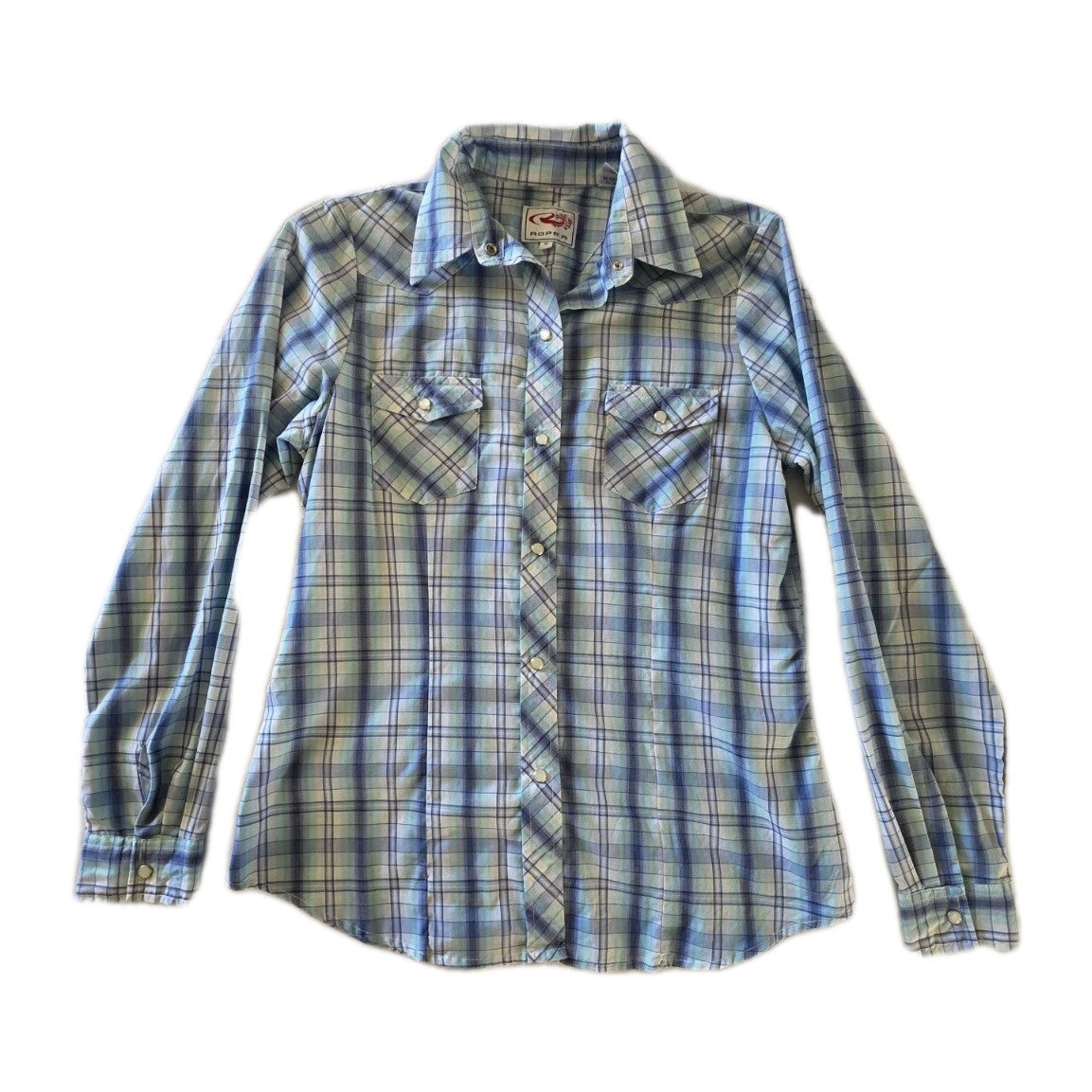 Roper Western Riding Long Sleeve Shirt Ladies Size M