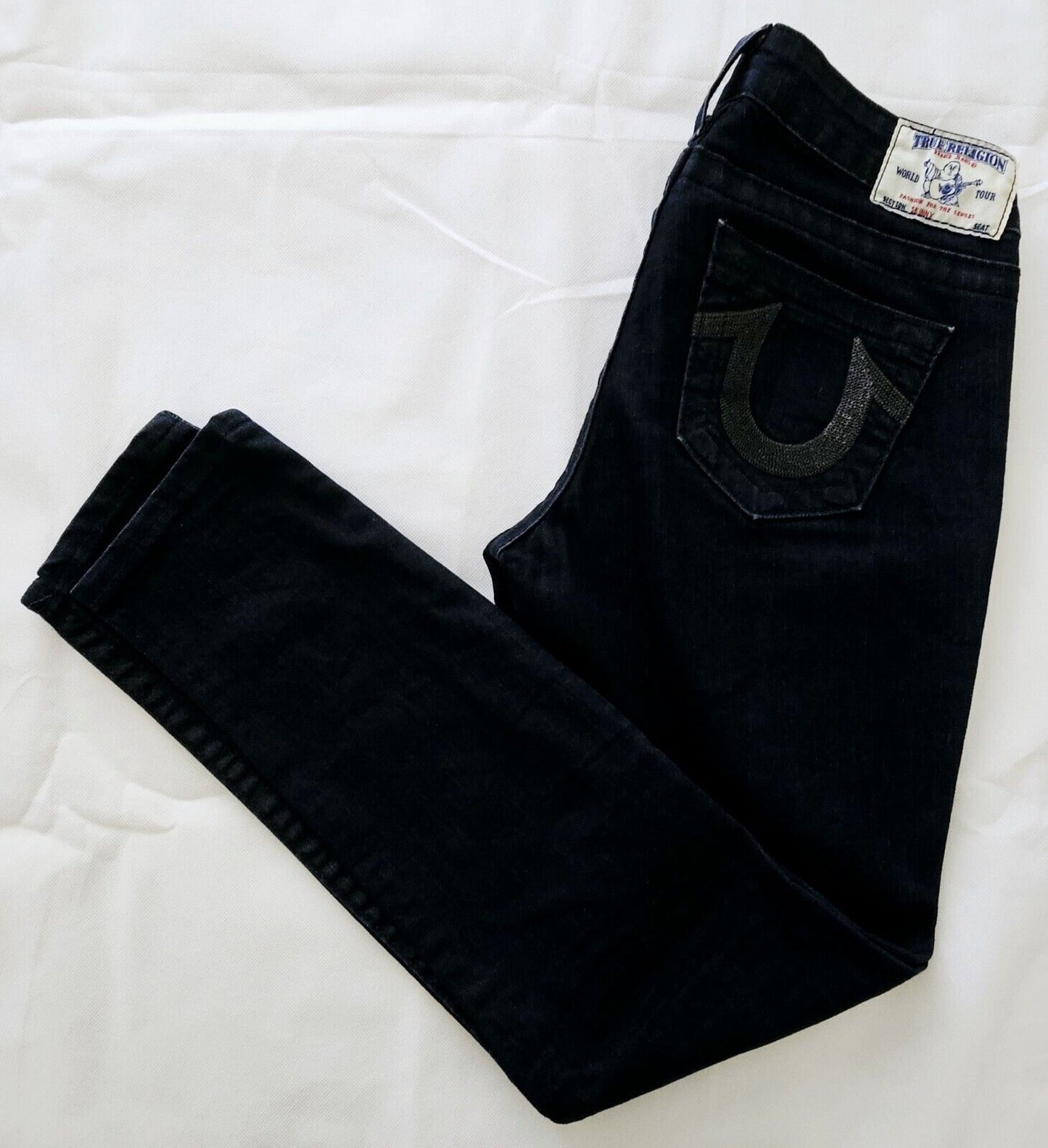 True Religion World Tour Skinny Blue Jeans Ladies Size 27
