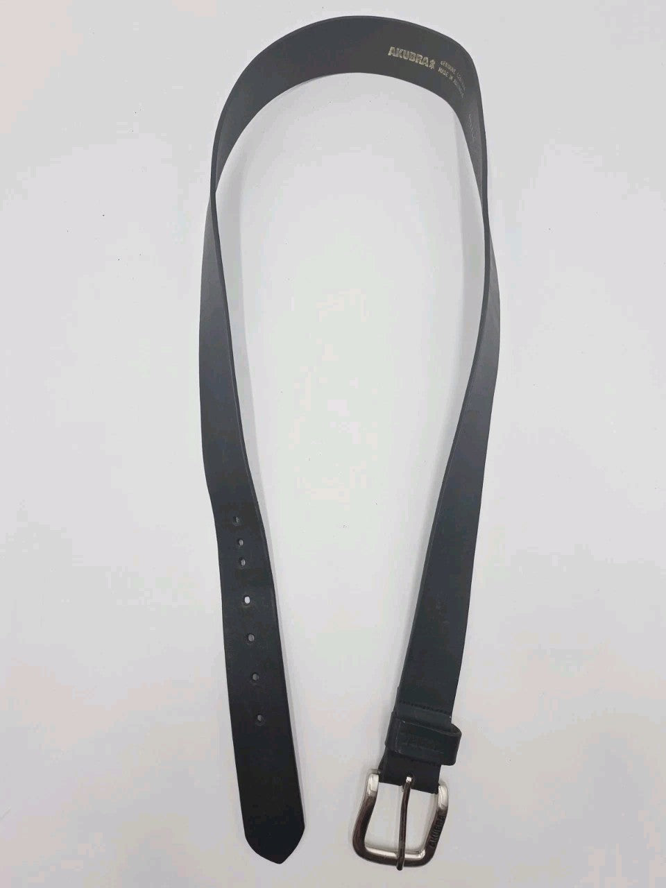 Akubra Kempsey Black Leather Belt Size 44"