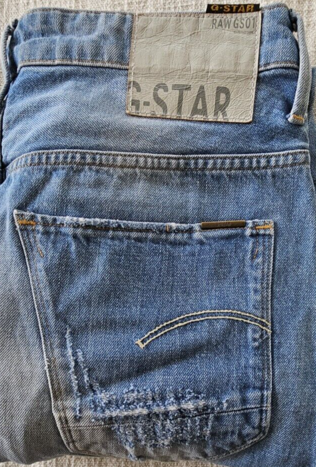 G-Star ARC 3D SLIM Light Aged Distressed Mens Denim Jeans Size 32 x 34