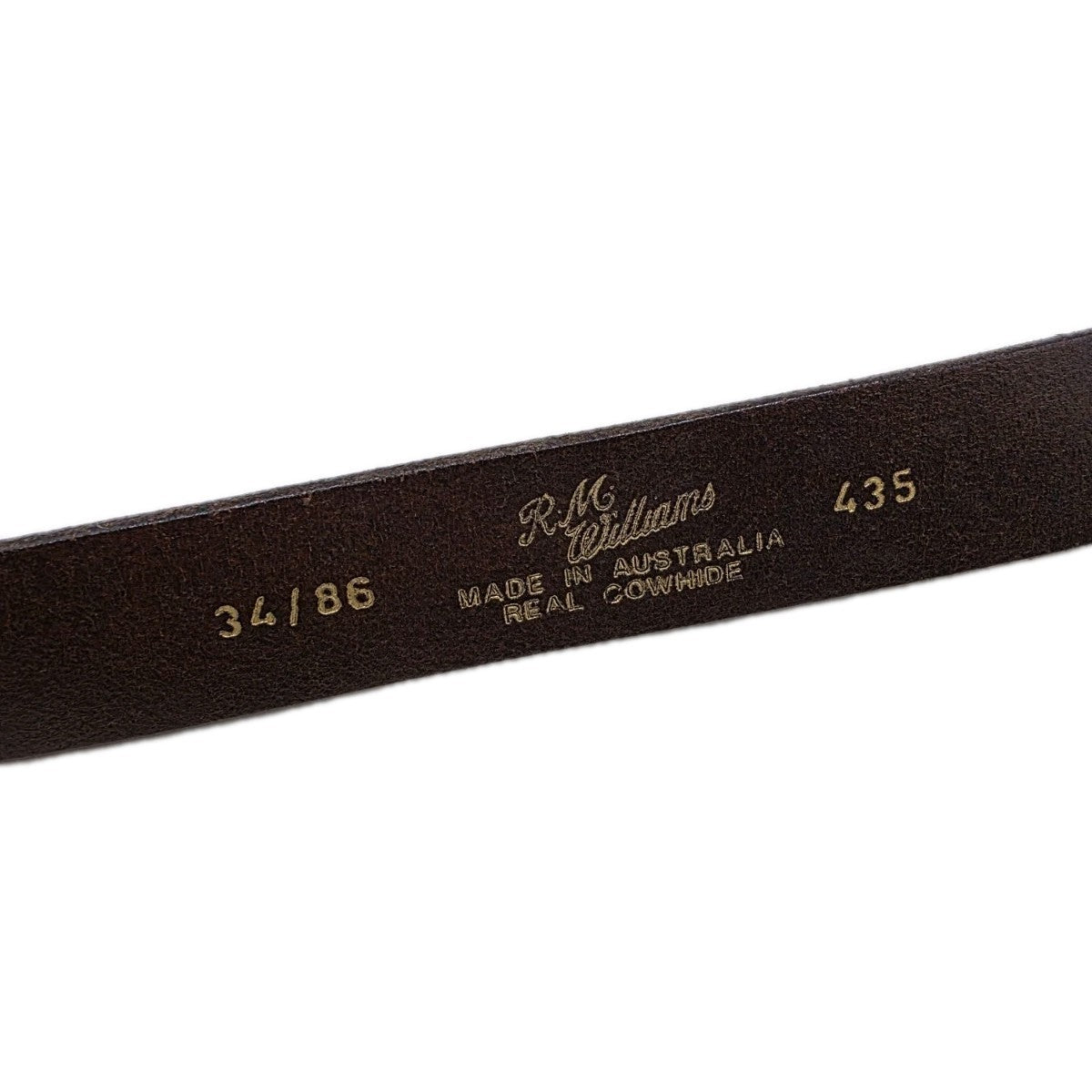 R.M. Williams Chestnut 1 1/4 Inch Traditional Leather Belt Size 34"