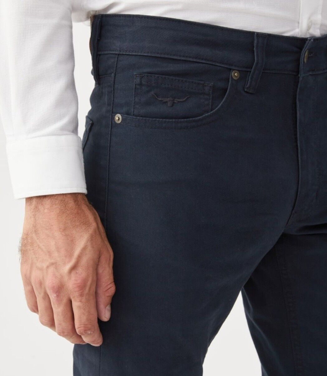 R.M. Williams Victor Jean - Navy Slim Fit Men's Size 27x32