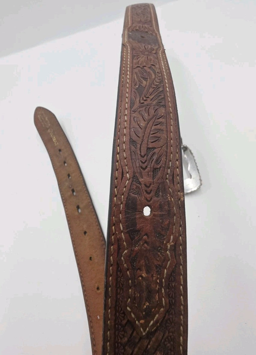 Ariat Tan Leather Belt Mens Size 42"