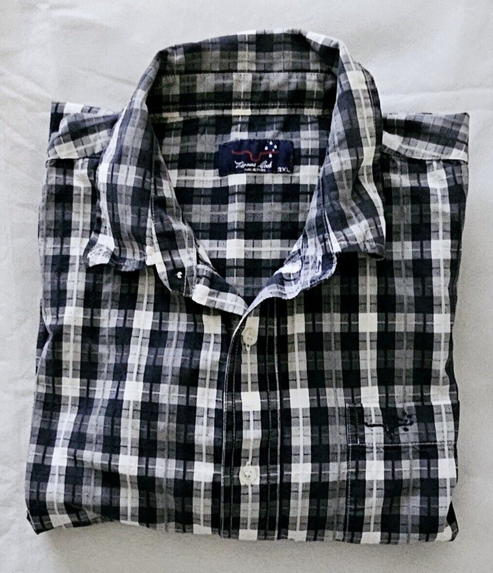 Pure Western Long Sleeve Check Shirt Men's Size 3XL