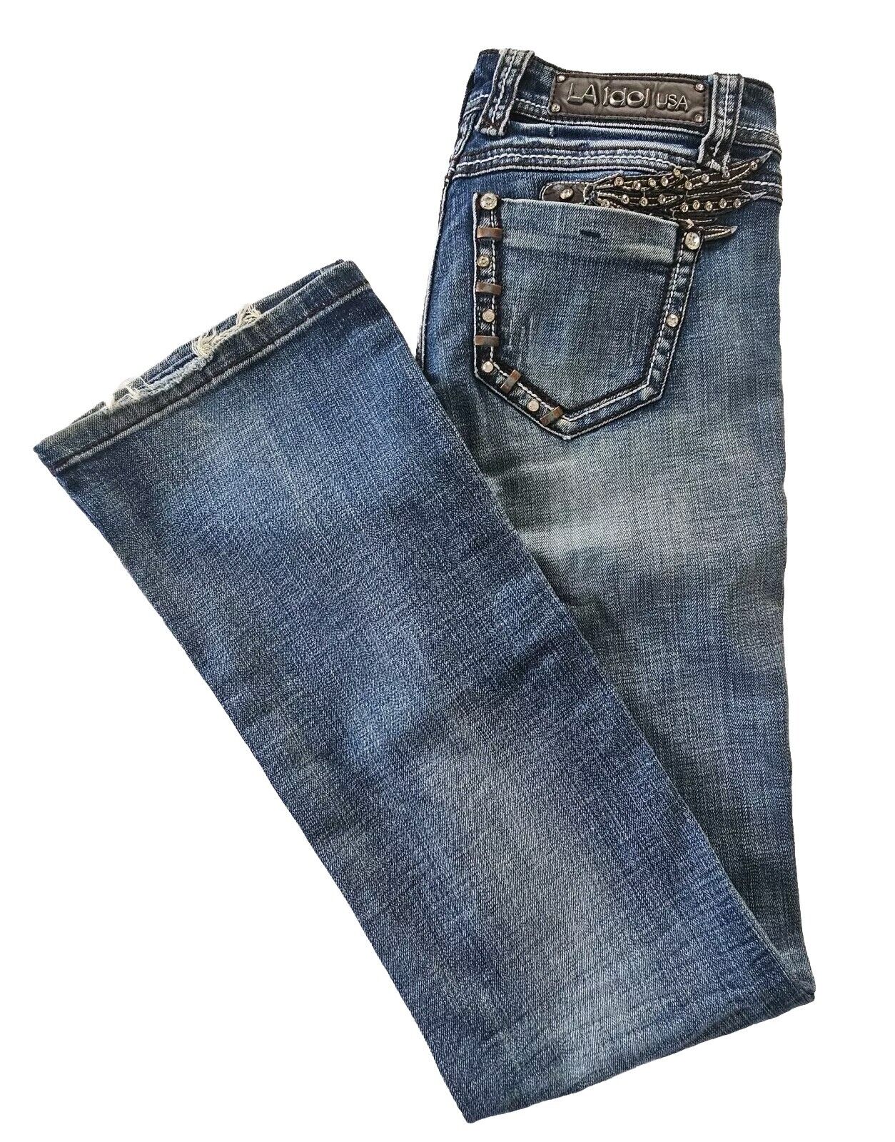 LA Idol USA Western Bootcut Denim Jeans Ladies Size 7