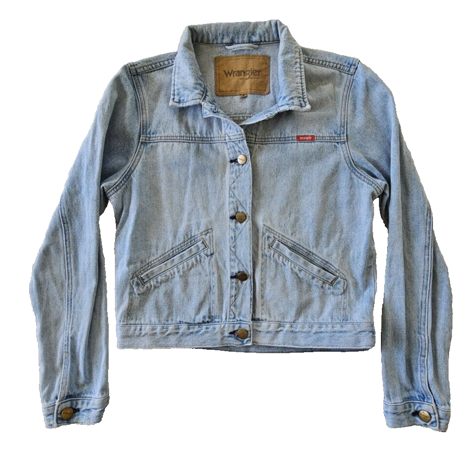Wrangler Retro Denim Jacket Sky Blue Ladies Size 8
