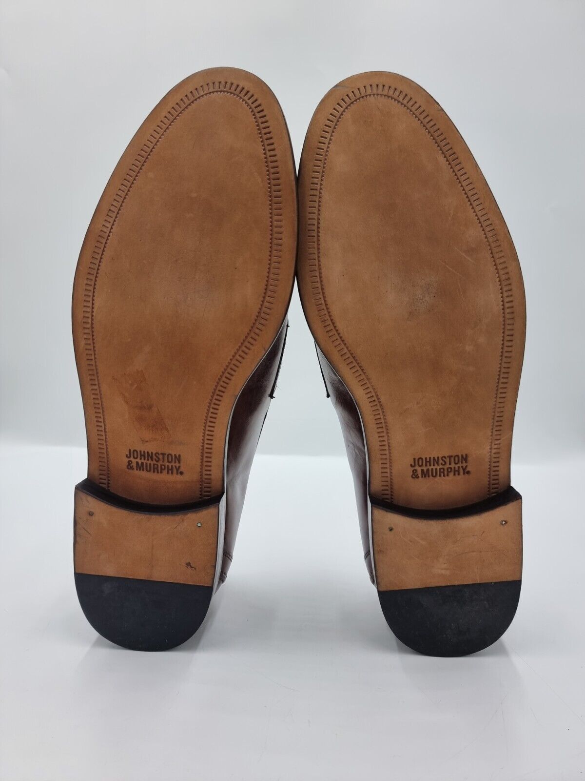 Johnston & Murphy Hayes Tassel cognac Leather Loafer Shoes Mens Size 13 M