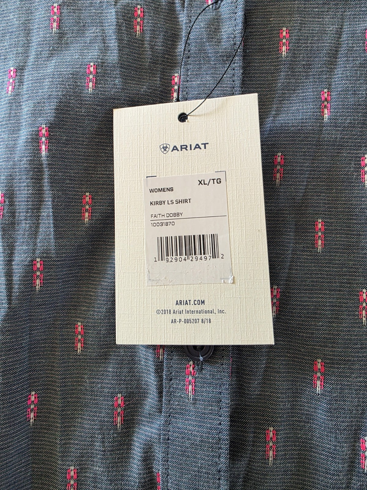 Ariat Fitted Kirby Stretch Long Sleeve Shirt Faith Dobby NEW Ladies Size XL