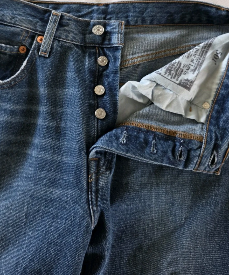 Levi's BIG E 501 Button Fly denim Jeans Ladies Size 28 x 30