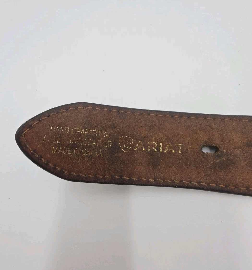 Ariat Tan Leather Belt Mens Size 42"