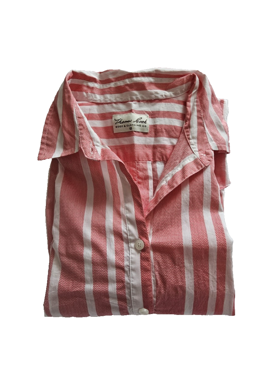 Thomas Cook Stripe Shirt 3/4 Sleeve Ladies Size 12