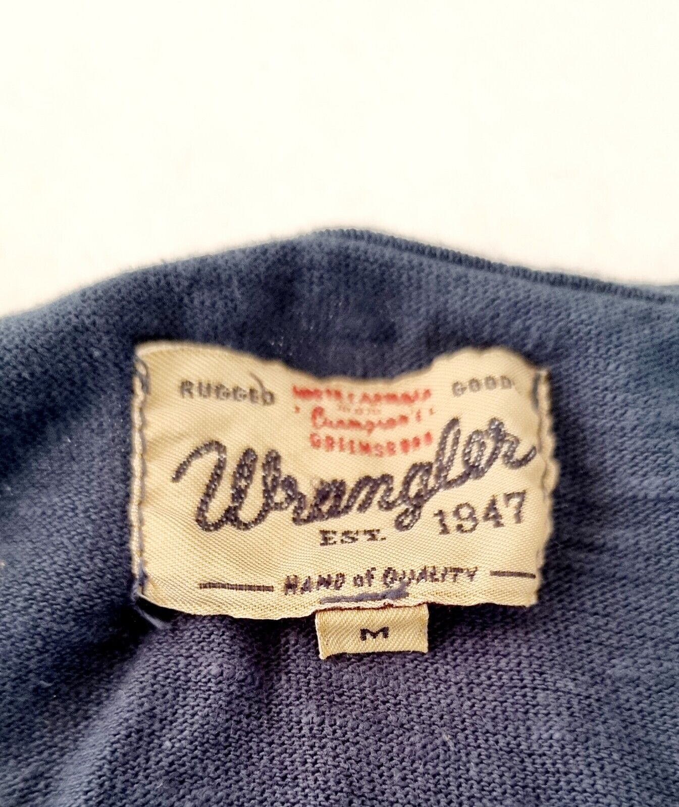 Wrangler Rugged Goods Blue Short Sleeve T-Shirt Mens Size M