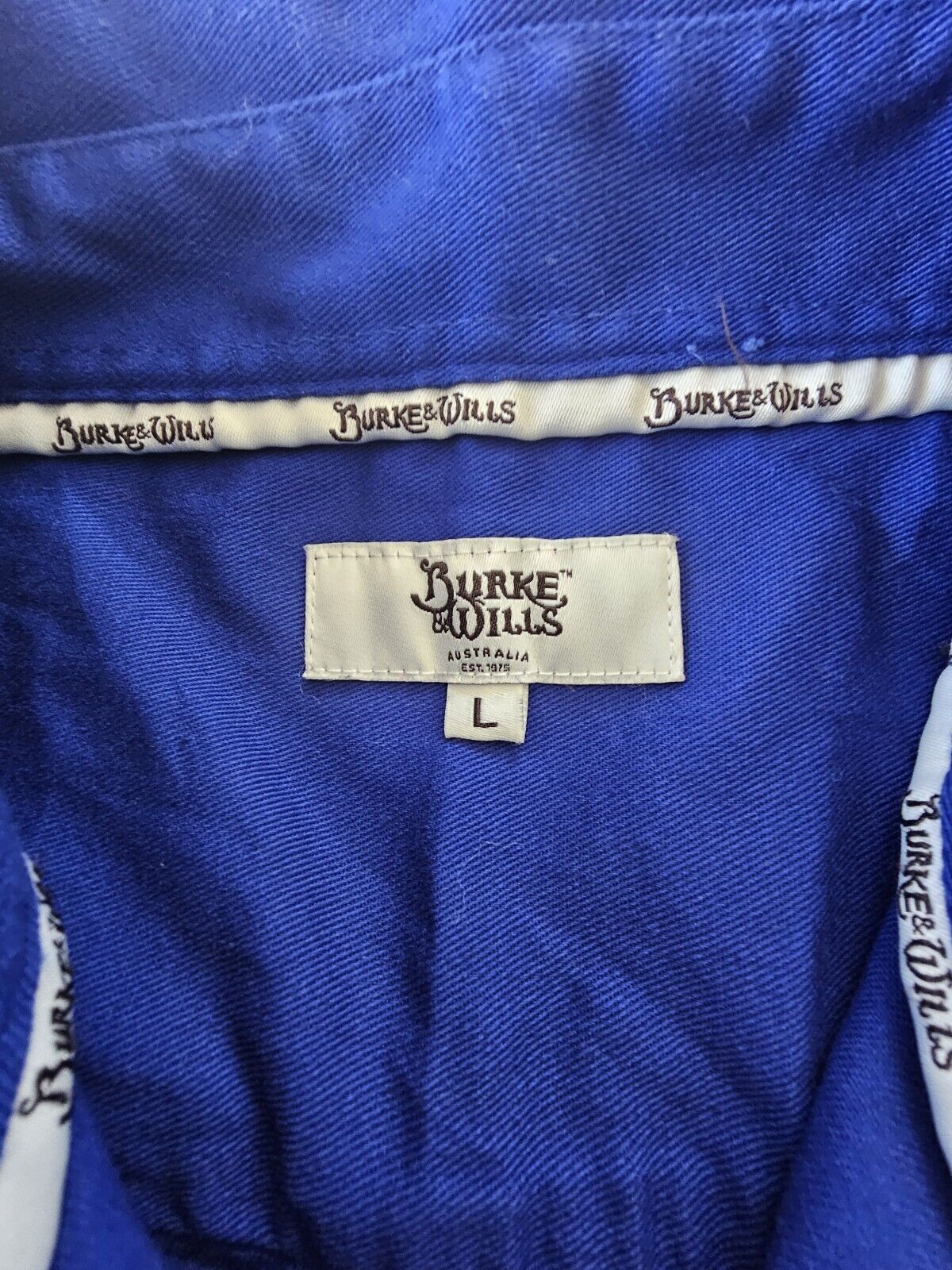 Burke & Wills Men's Flinders Shirt Navy Size Large
