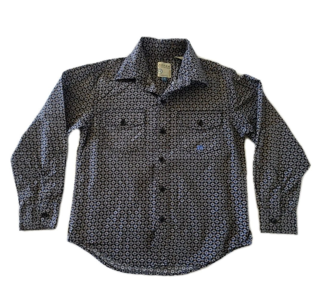Roper Western Boys long Sleeve Shirt Size M