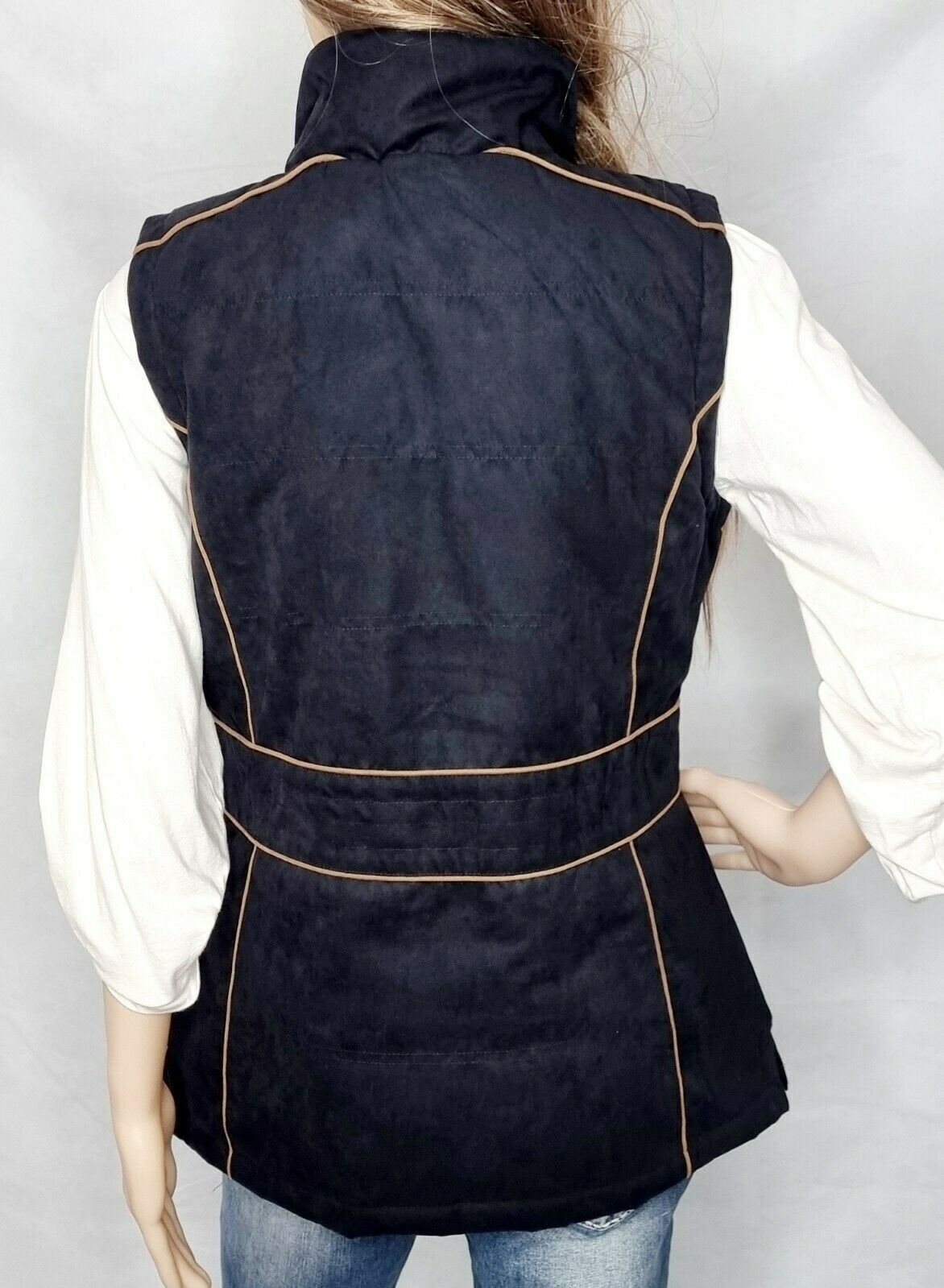 Wrangler Black Vegan Suede Soft Vest Ladies Size S