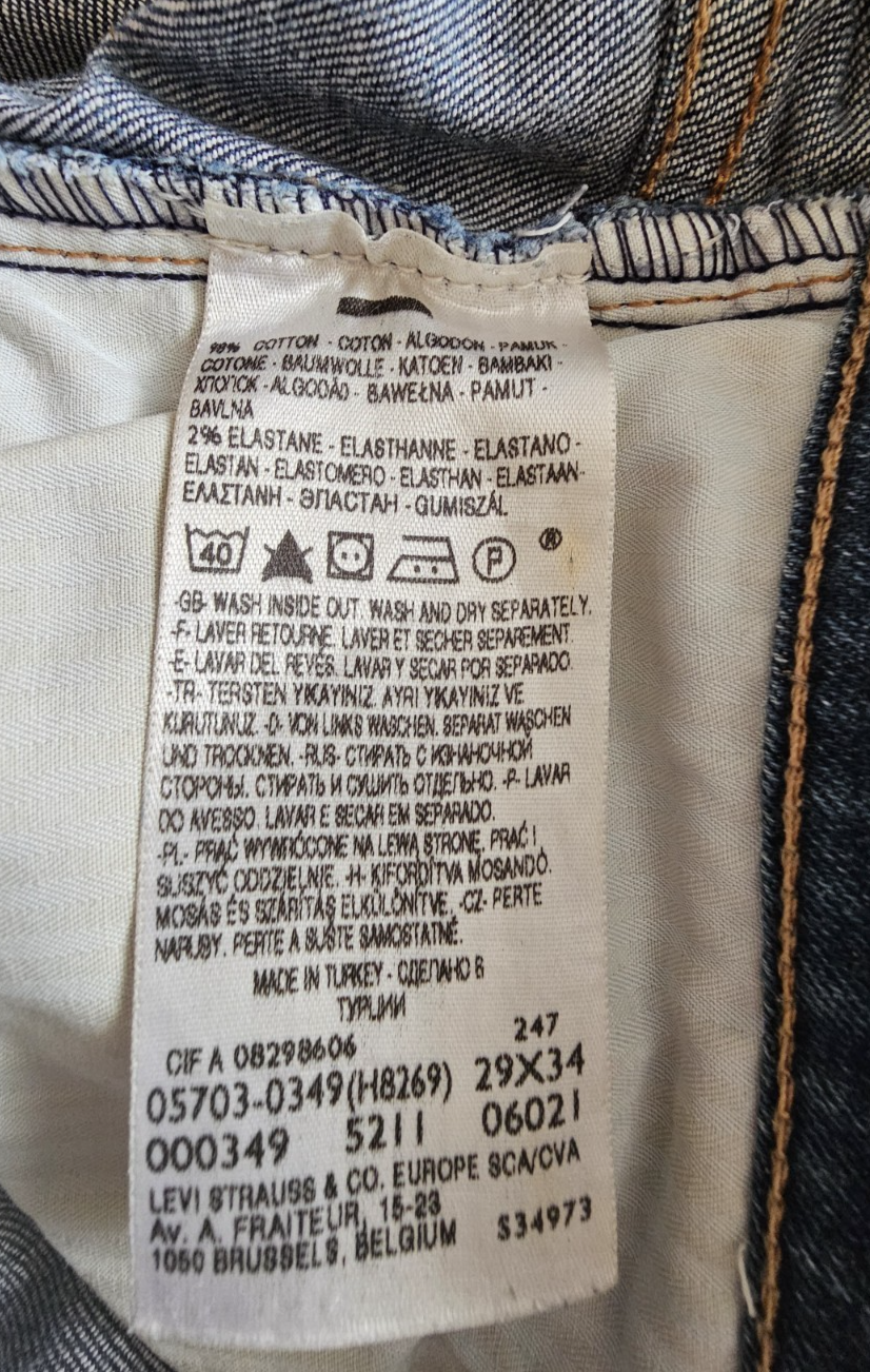 Levi's Demi Curve Skinny Jeans Ladies Size 29 x 32