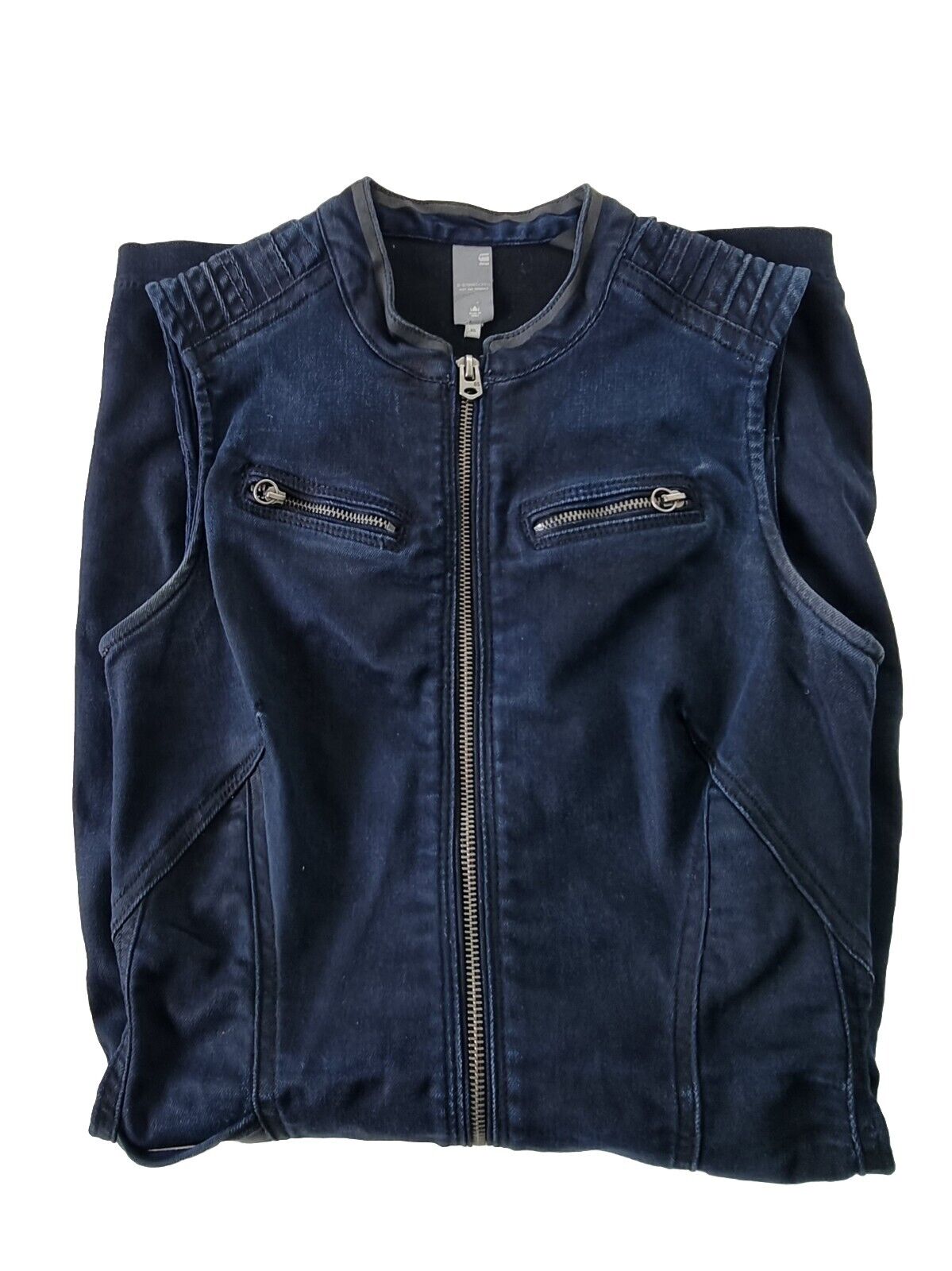 G-Star RAW Lynn Avity Vintage 3D Aged Zipped Slim Dress Ladies Size XS