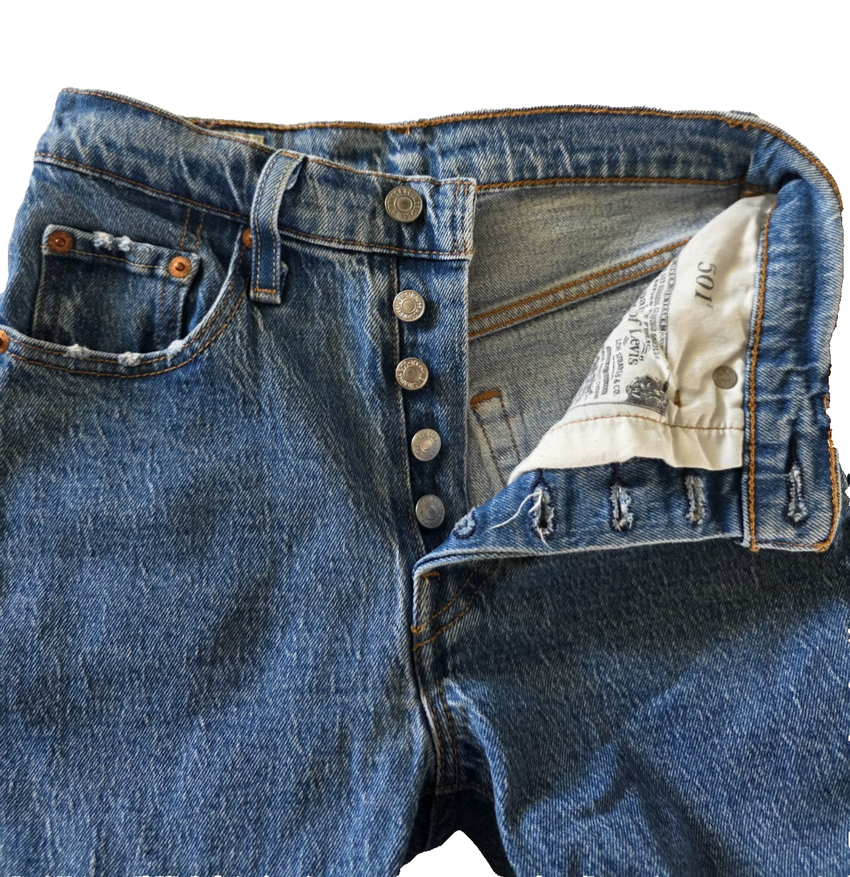 Levi's BIG E 501 Button Fly denim Jeans Ladies Size 24 x 28