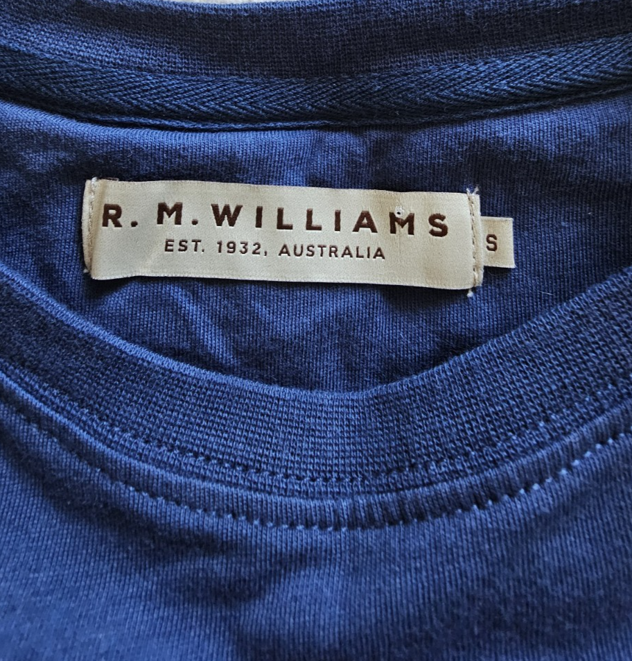 R.M. Williams Script Logo Mens Tee Size S