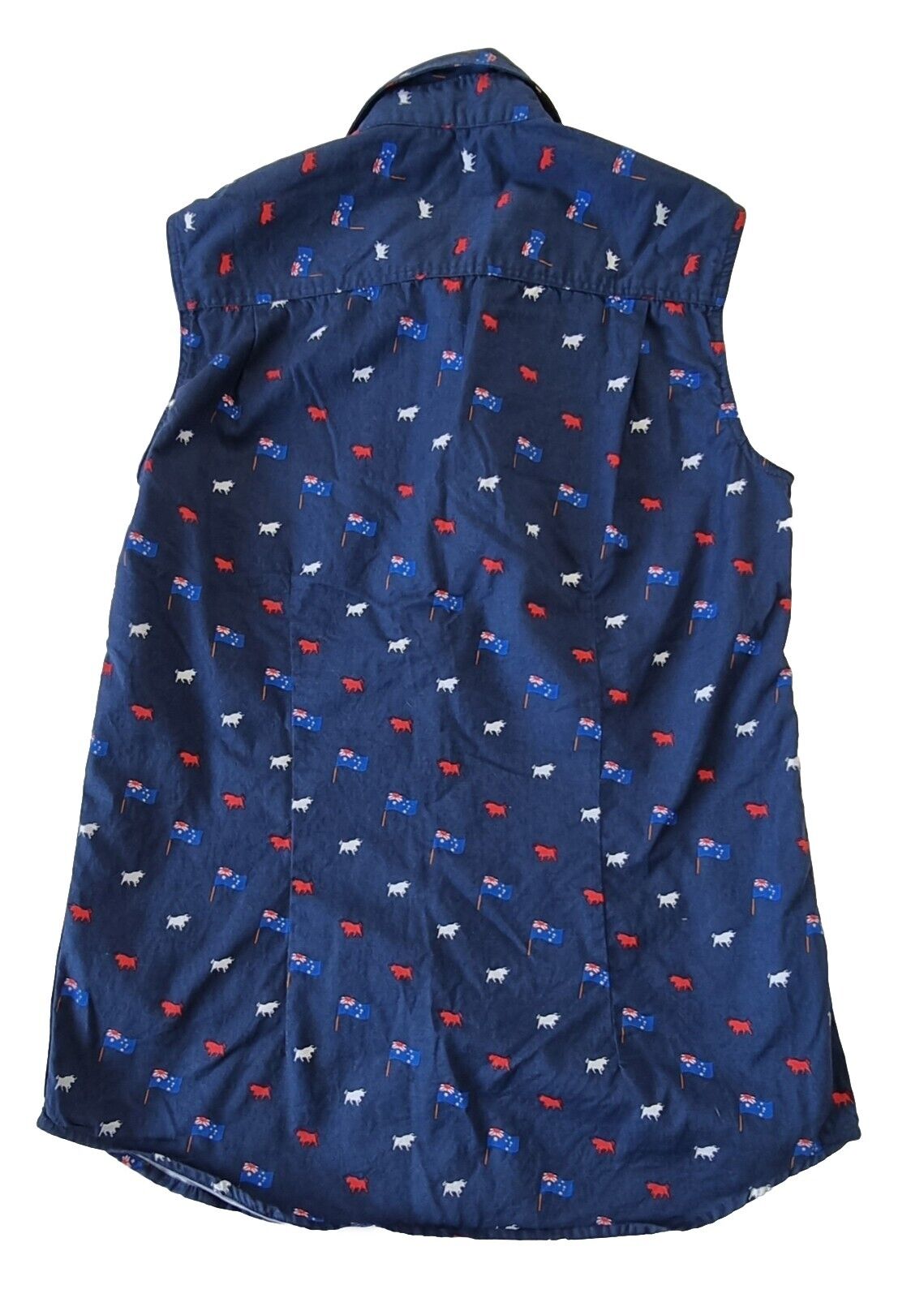 Ringers Western, Pentecost River, Sleeveless Ozzie Flag Logo Shirt Ladies Size 6