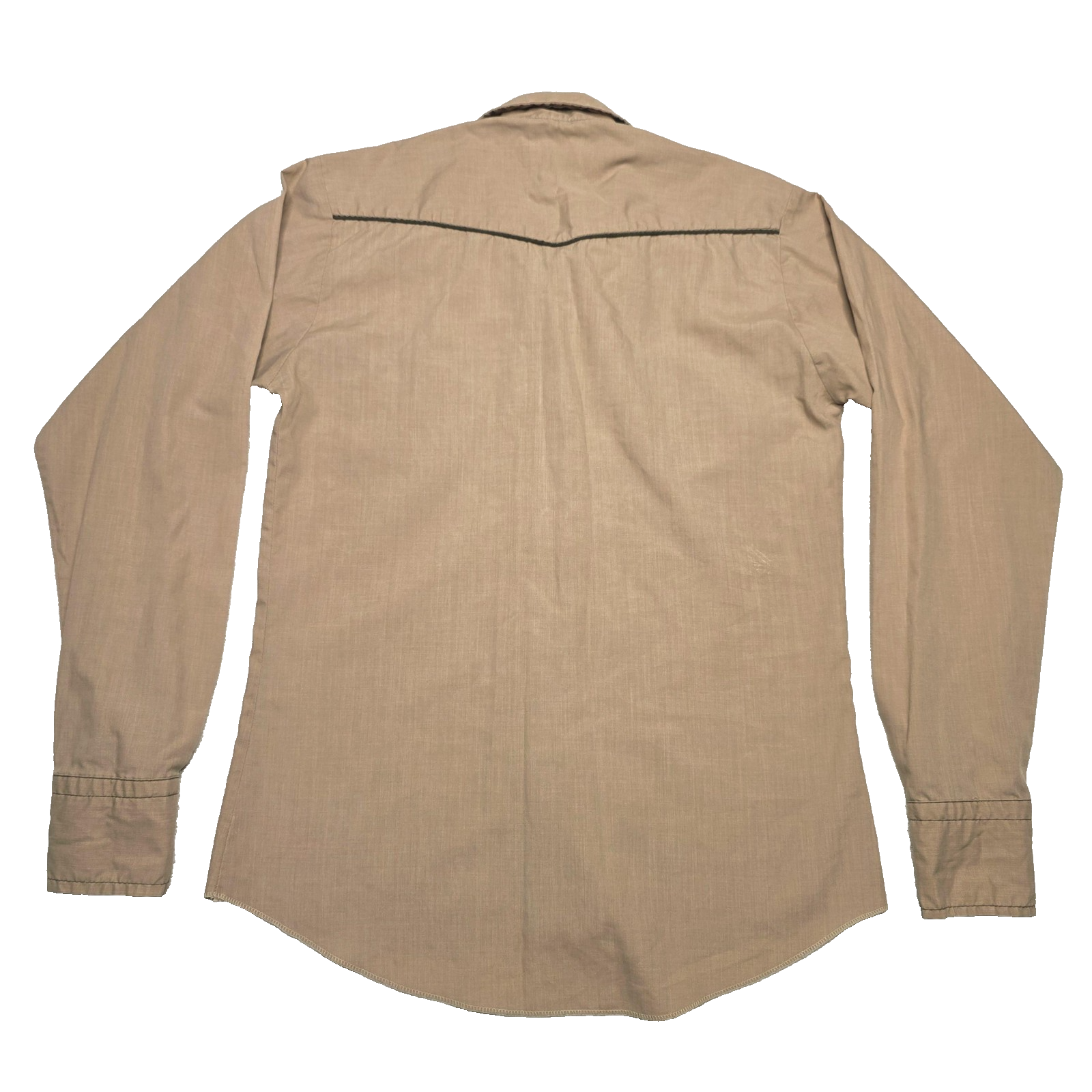 Miller Western Wear Shirt Boys 16 Beige Vintage Snap Cowboy Long Sleeve Riding