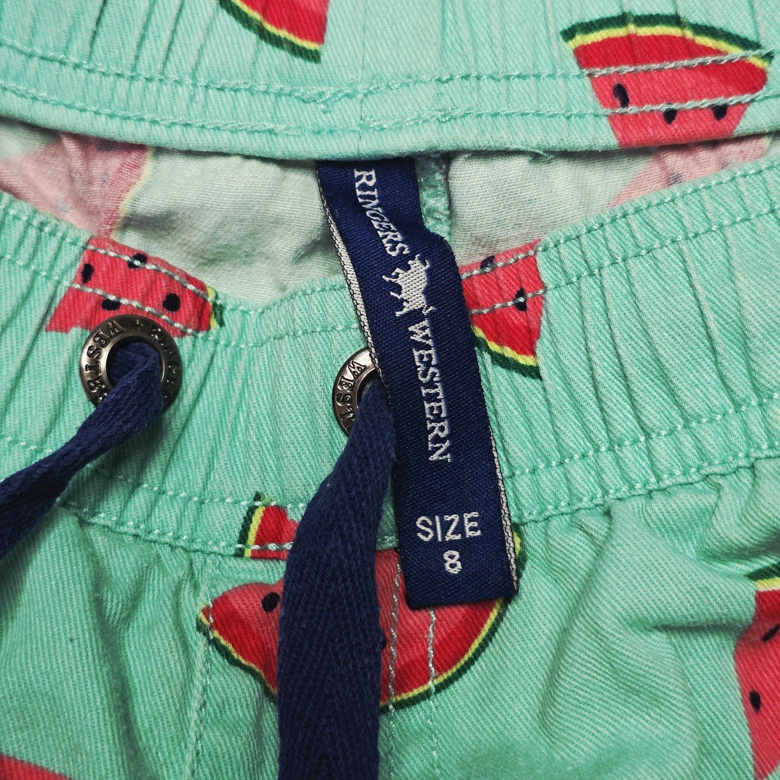 Ringers Western Shorts Women's 8 Multicoloured Watermelon Print Cotton