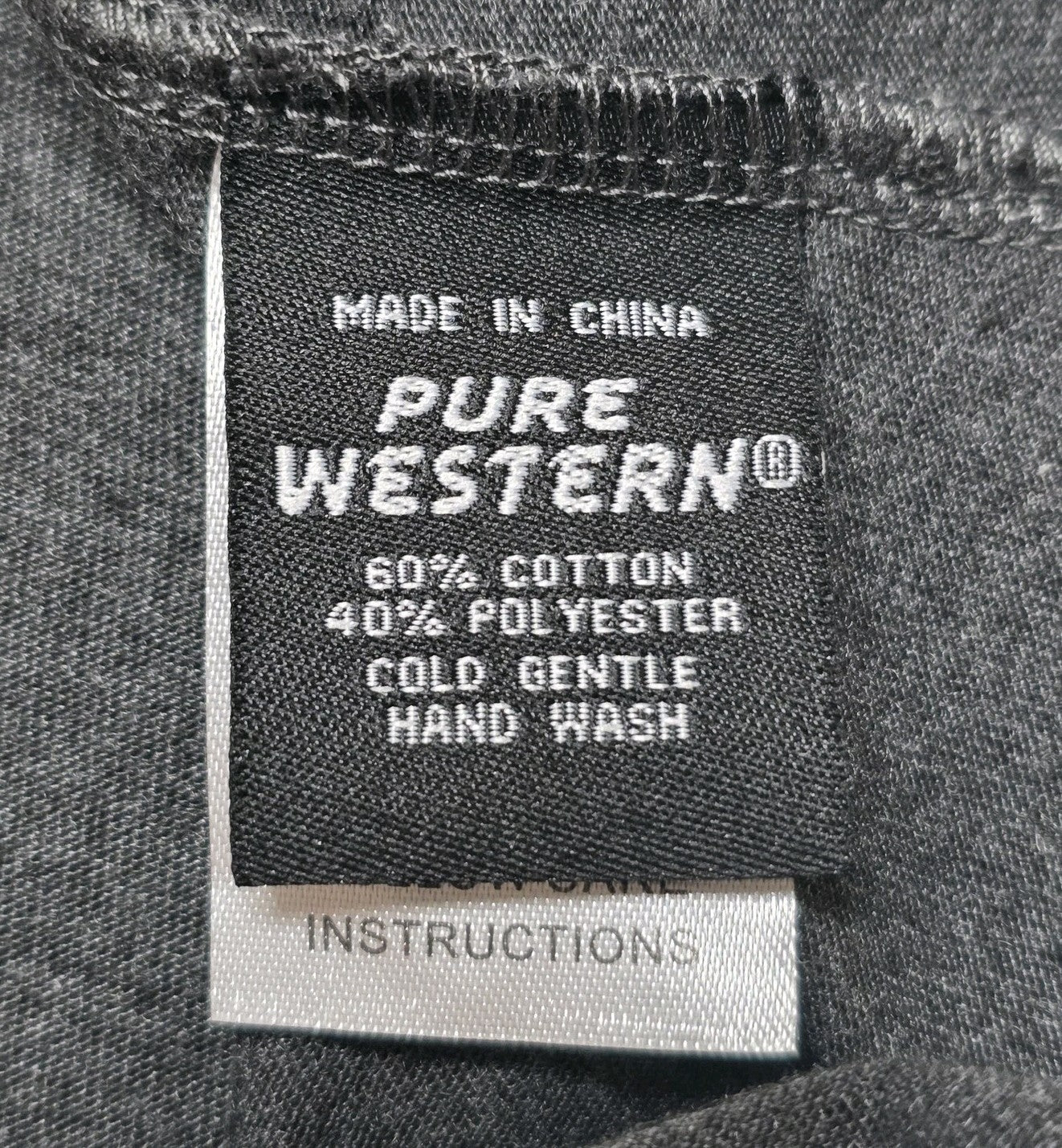 Pure Western T-Shirt Women's 18 Grey Sunflower Logo Cotton Polyester Crew Neck