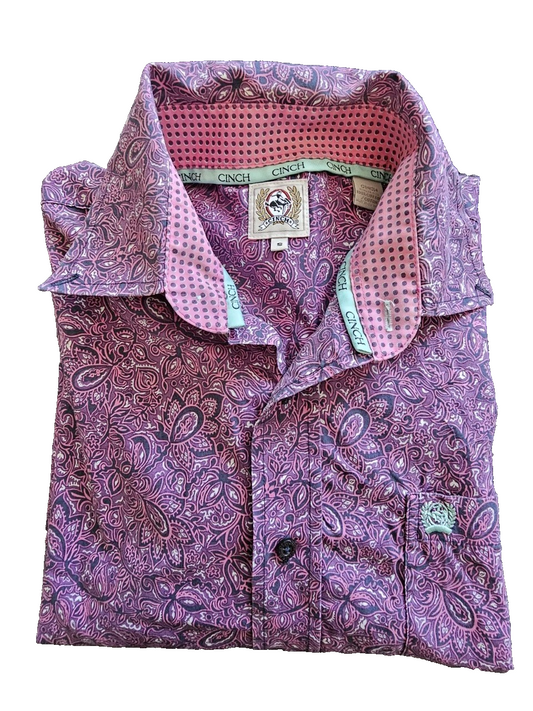 Cinch Cowboy Western Long Sleeve Shirt Mens Size Small