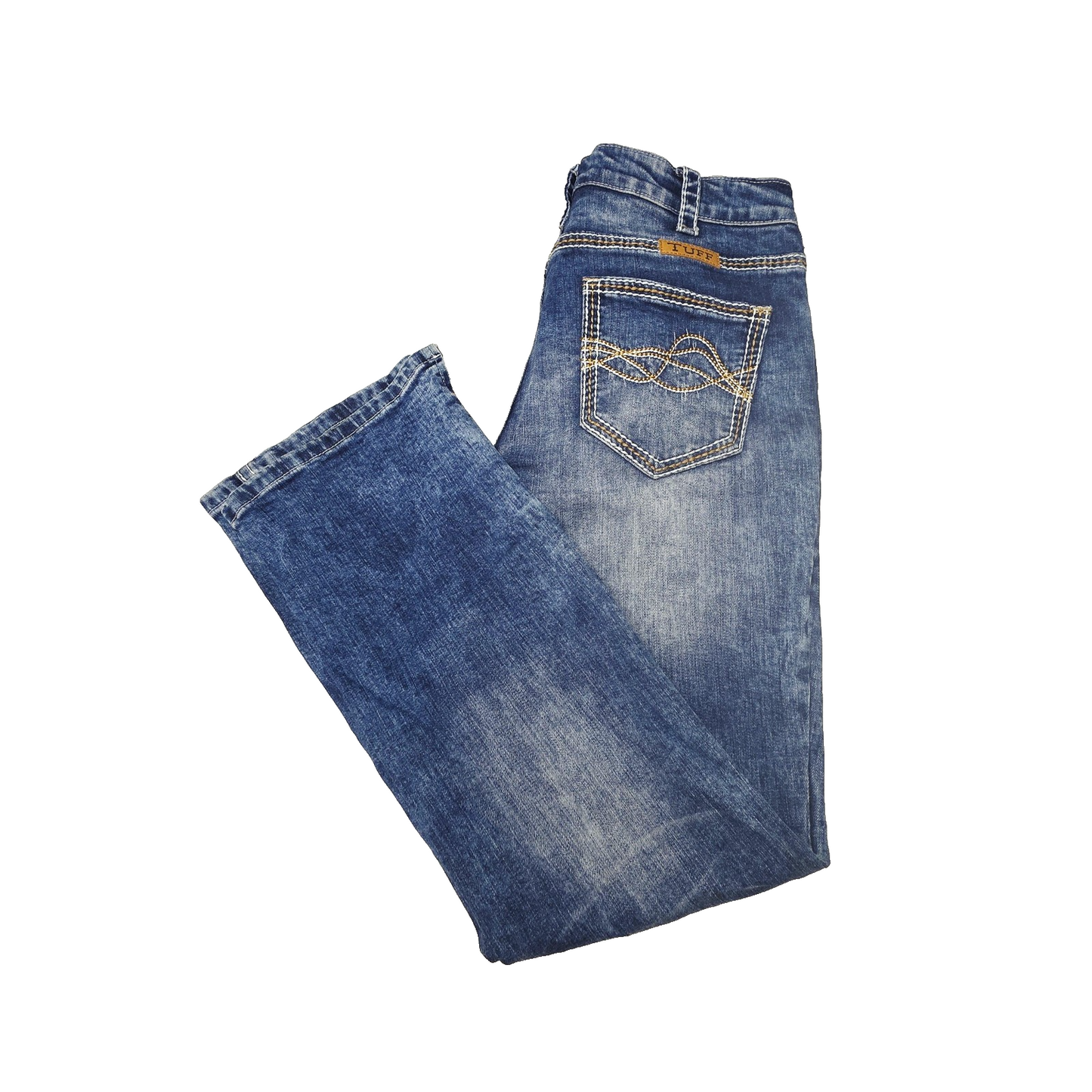 Cowgirl Tuff Co Jeans Women's 30 Blue Bootcut Denim Faded Embroidered